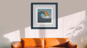 Rainbow surf art design