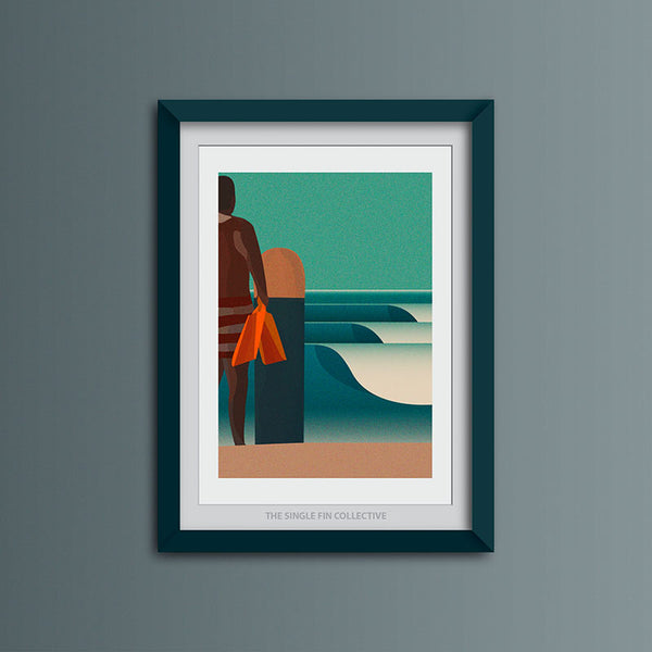 Belly Boarder Art Print