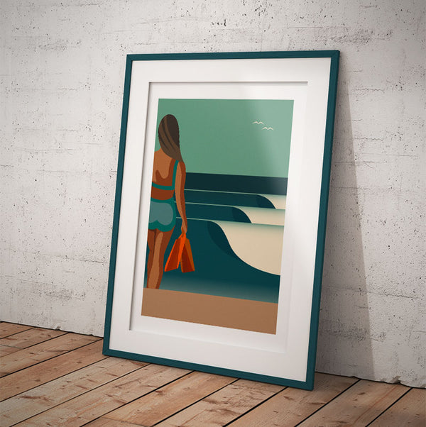 Body Surfer Art Print