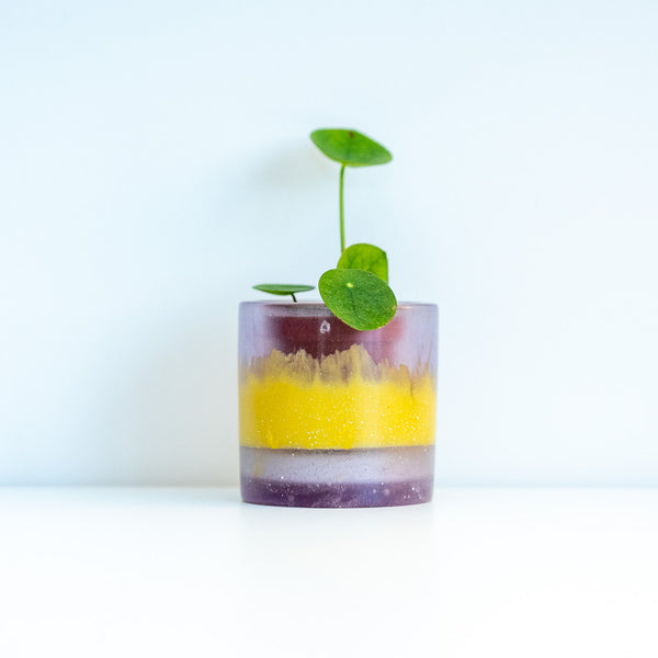 Sunshine Yellow Medium Resin Pot