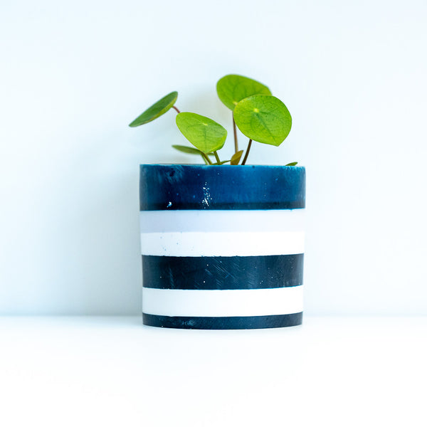 Deep Blue Large Resin Pot