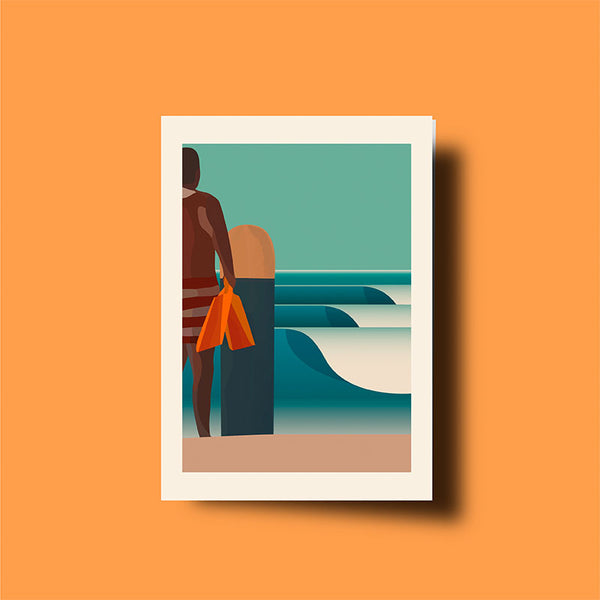Belly Boarder Art Print