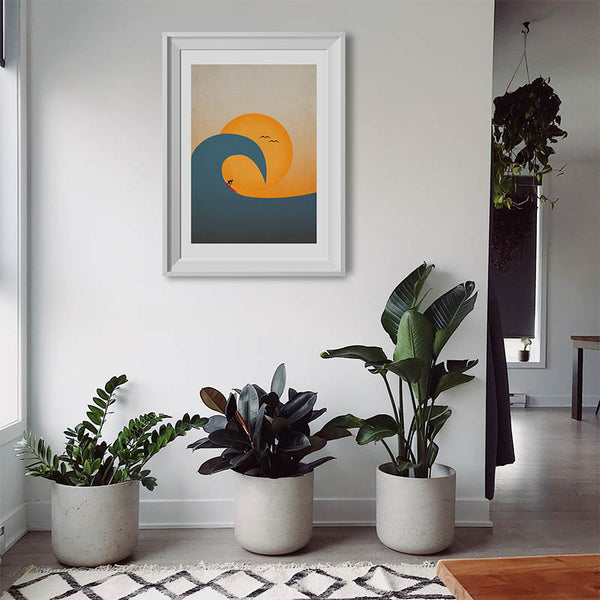 Overhead Wave Portrait Art Print