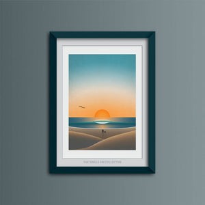 A-Frame Sunset Art Print