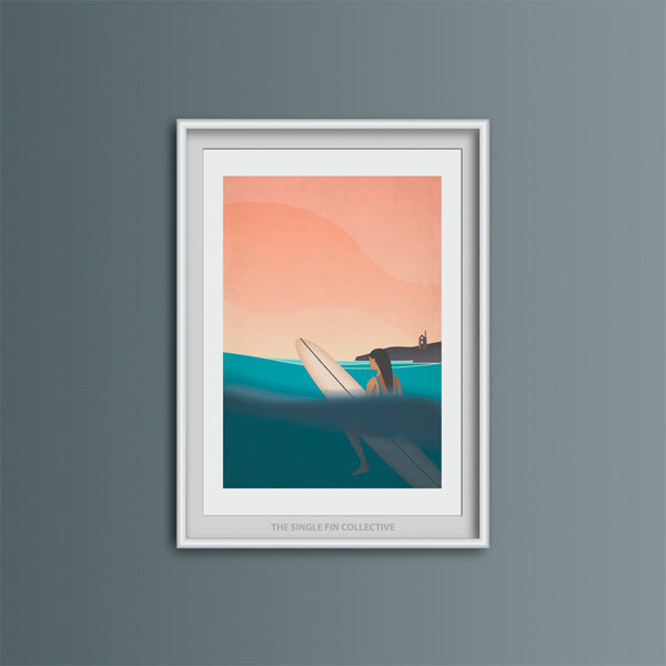 Super Seconds - Good Times in the Badlands Art Print (Pink sky)