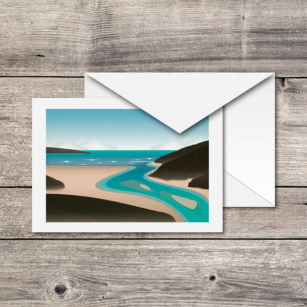 Crantock Beach Greeting Card