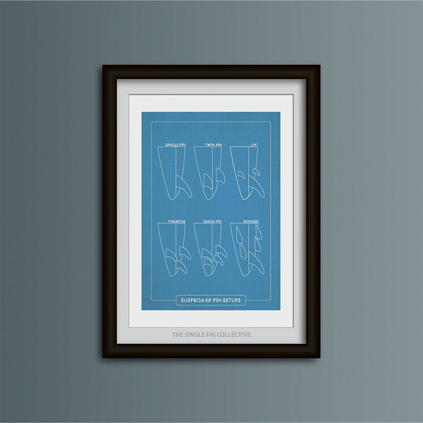 Surfboard Fin Setup Art Print