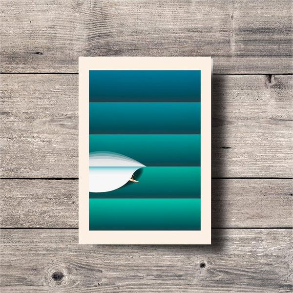 Green Lines Greeting Card