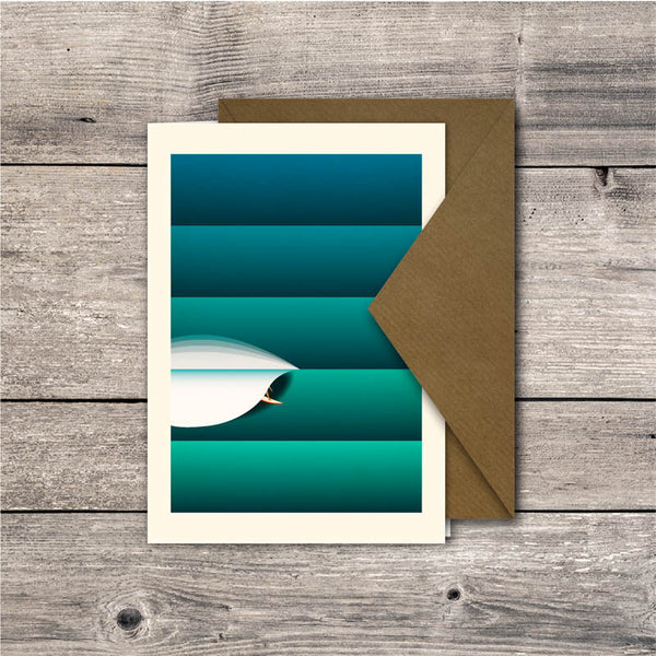 Green Lines Greeting Card