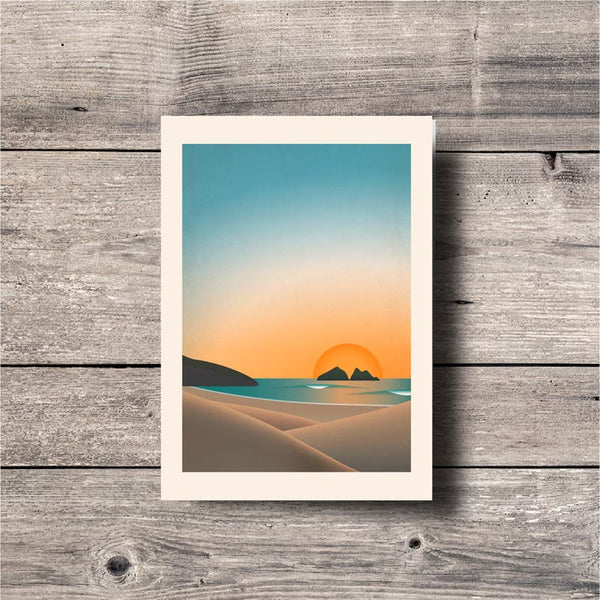 Holywell Bay Greeting Card