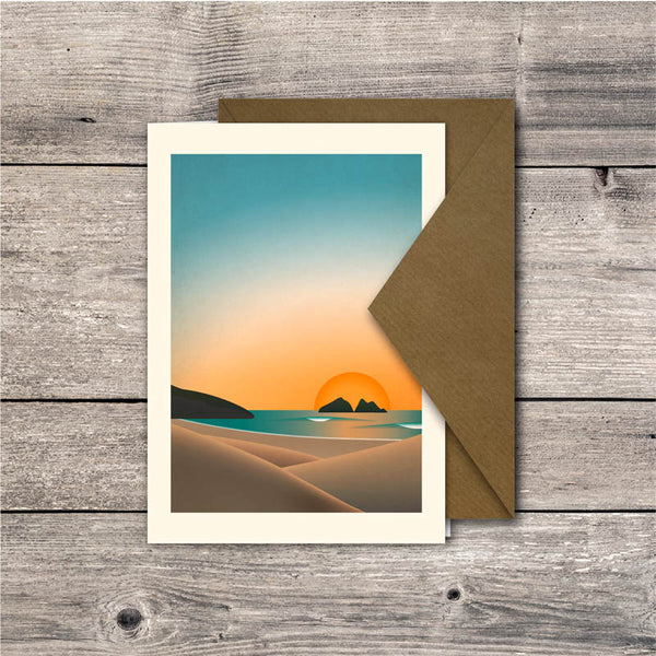 Holywell Bay Greeting Card
