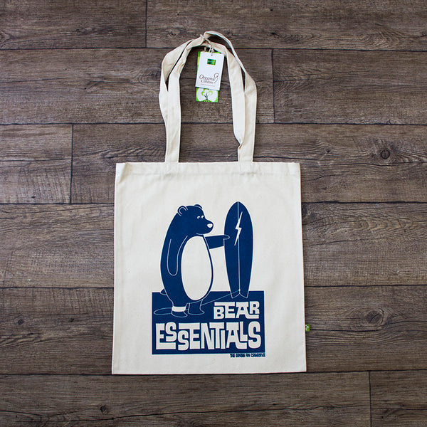 Bear Essentials Surf Themed Tote Bag