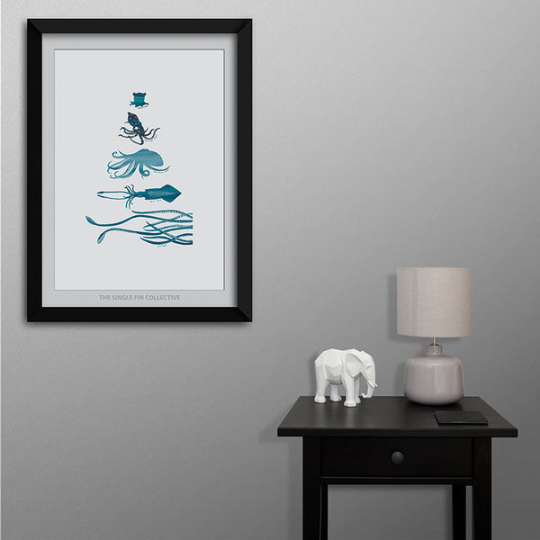 Octopus and Squid Species Art Print