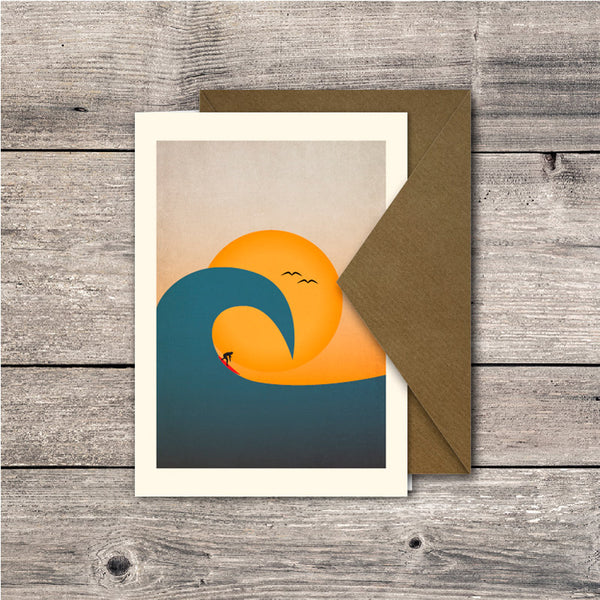 Overhead Wave Greeting Card