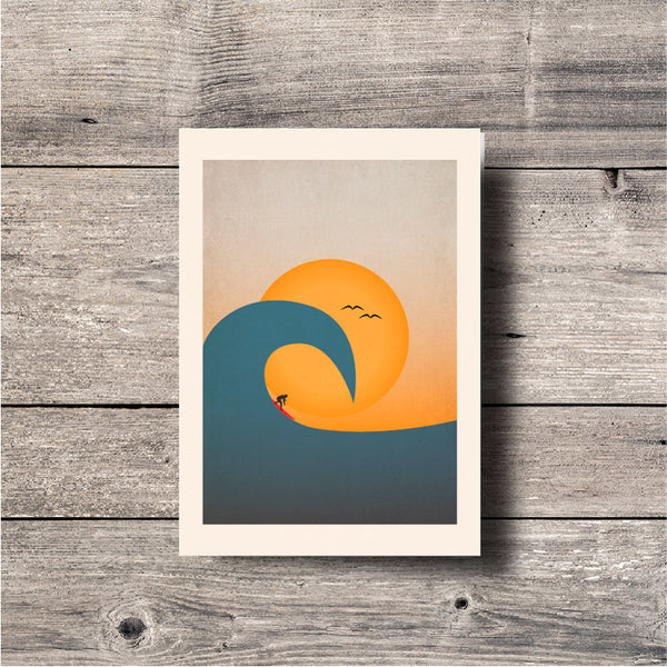 Overhead Wave Greeting Card
