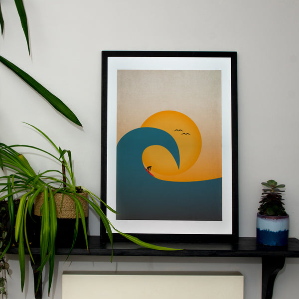 Overhead Wave Portrait Art Print