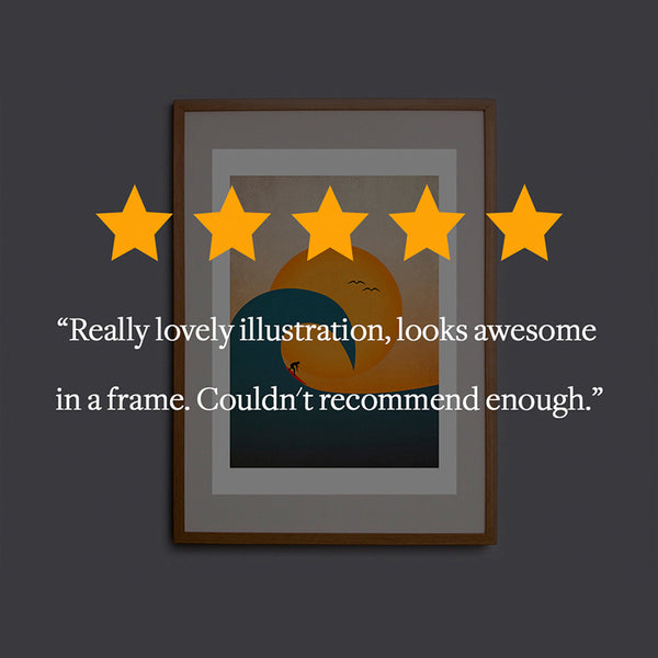 Overhead Wave Portrait Art Print