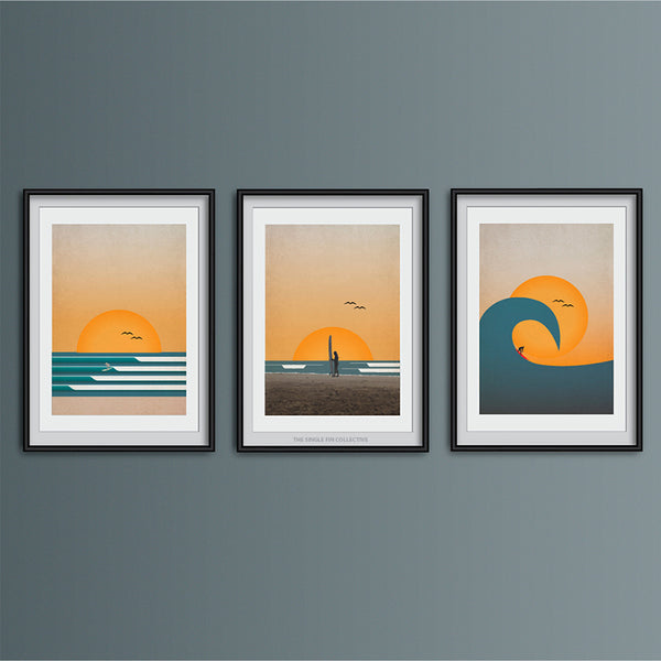 Four Waves Art Print