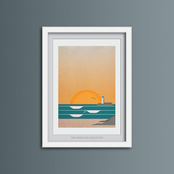 Godrevy Lighthouse Art Print