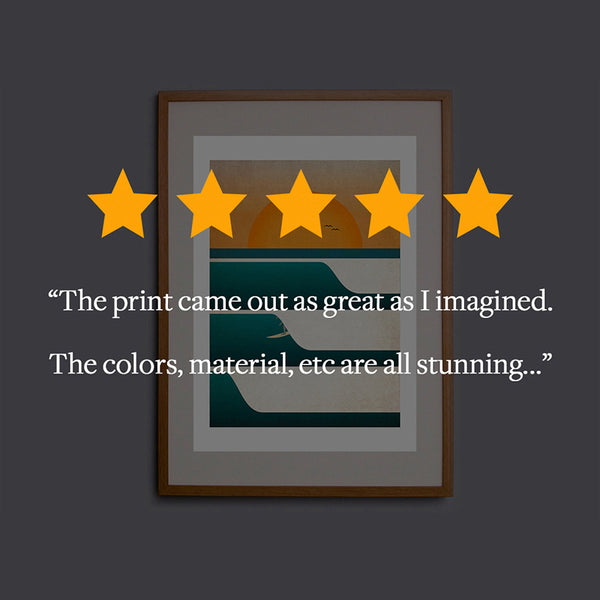 Sunset Surf Portrait Art Print