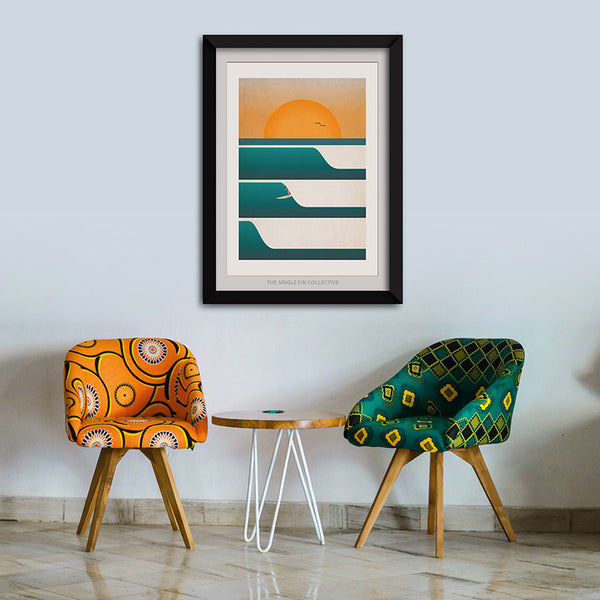 Sunset Surf Portrait Art Print