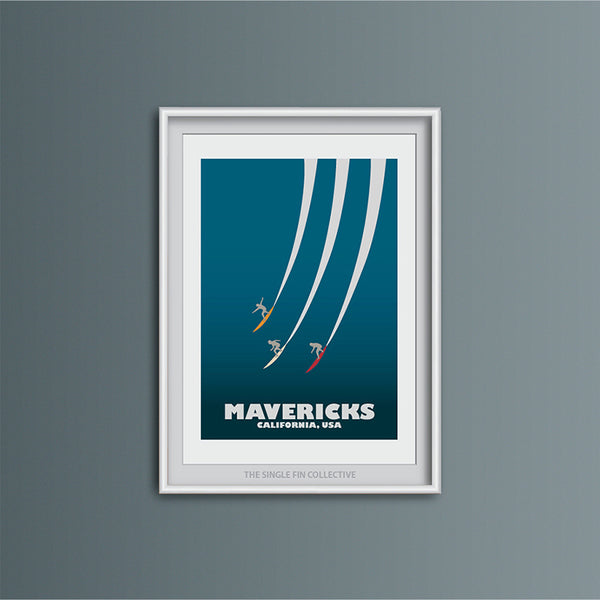 Mavericks Big Wave Art Print