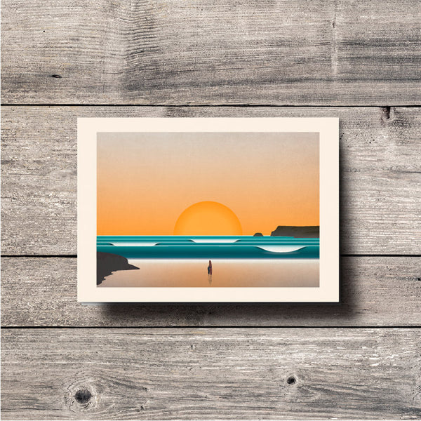 Polzeath Surf Spot Greeting Card