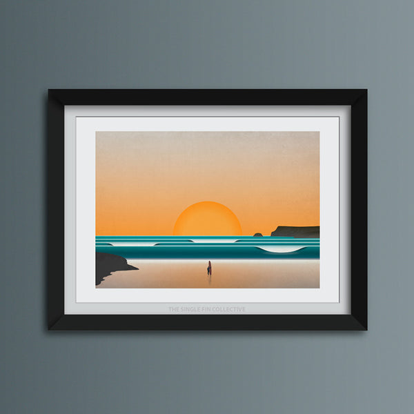 Super Seconds - Polzeath at Sunset Art Print