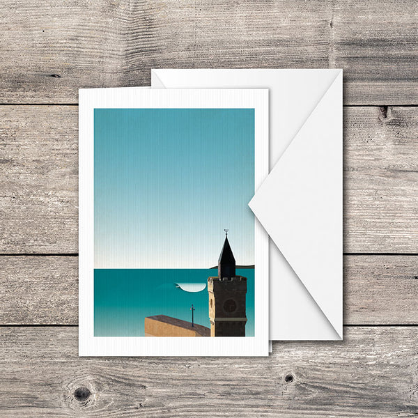 Porthleven Surf Spot Greeting Card