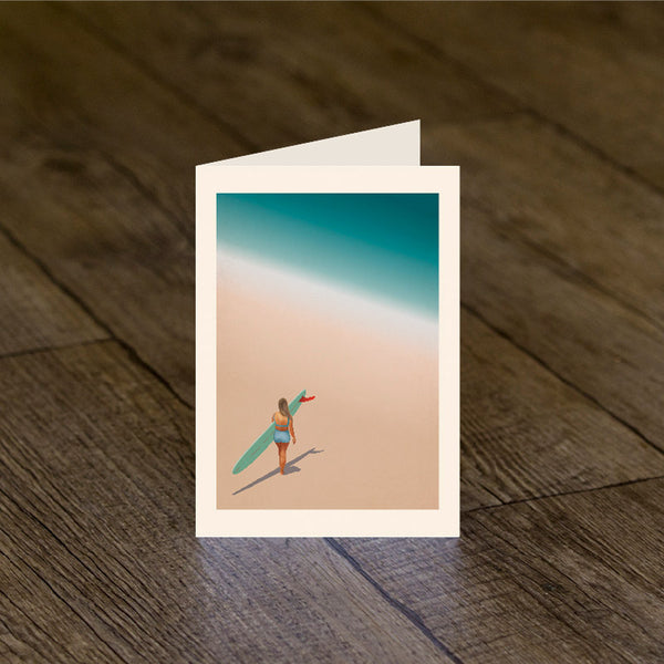 Red Fin Rider Greeting Card