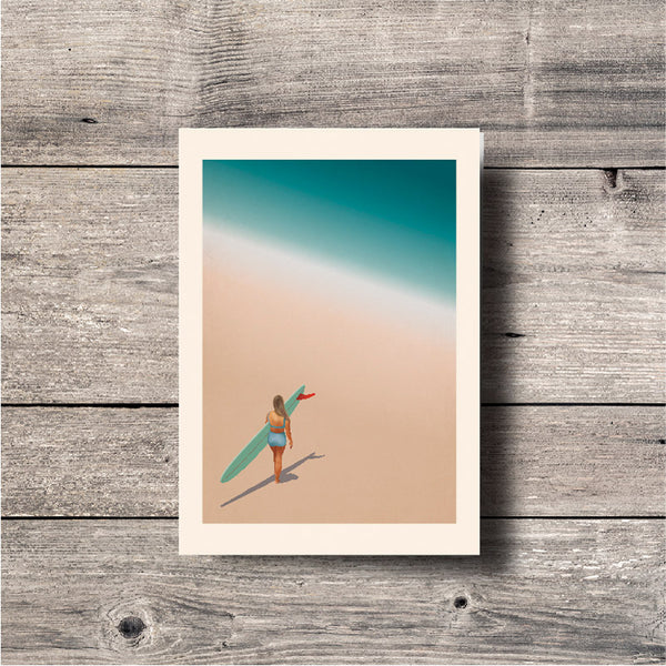 Red Fin Rider Greeting Card