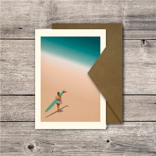 Red Fin Rider Greeting Card