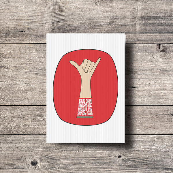 Surf Shaka Greeting Card