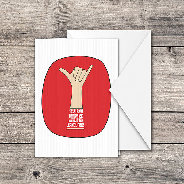 Surf Shaka Greeting Card