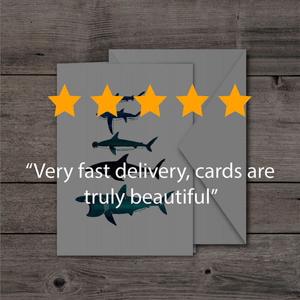 Shark greeting card