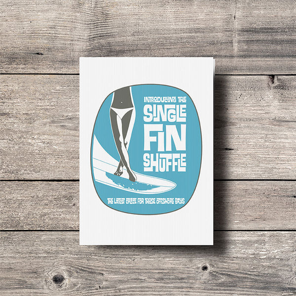 Single Fin Shuffle Greeting Card