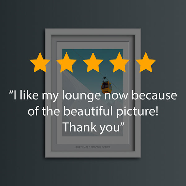 Ski Lift in Yellow Art Print