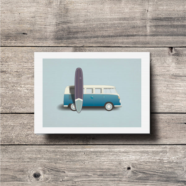 Surf Van Greeting Card