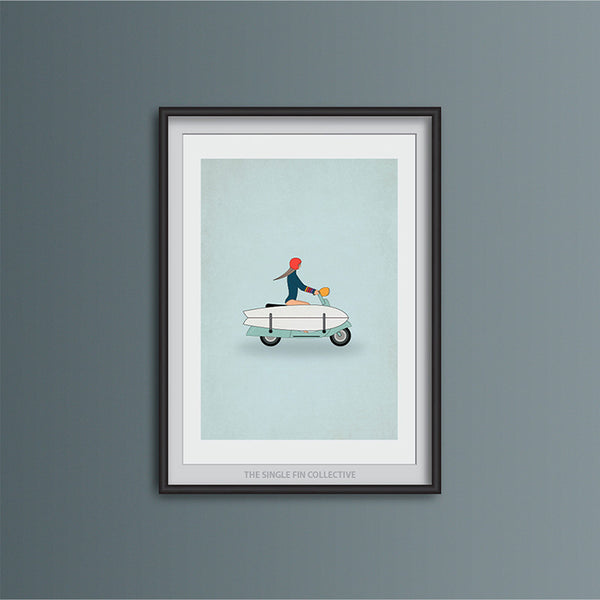 Super Seconds - Travel Vespa Art Print