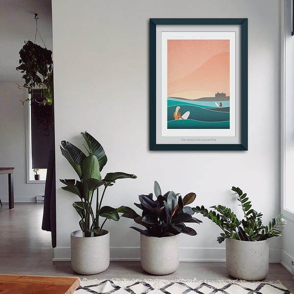 Headland Haze (Fistral Beach) Art Print