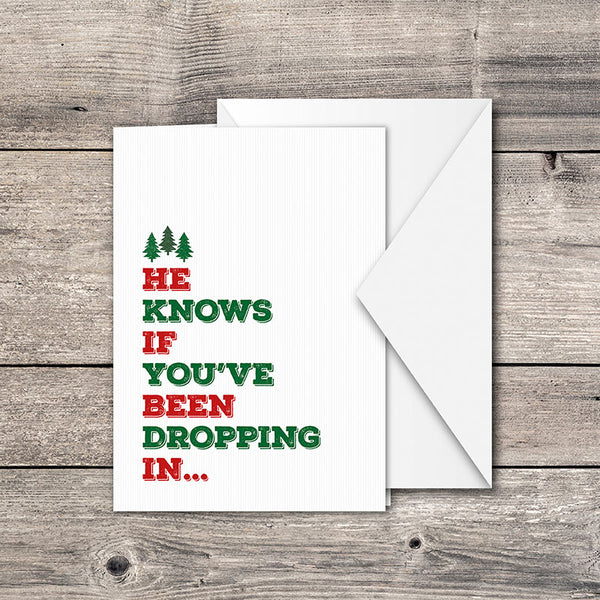 Dropping In Greeting Card