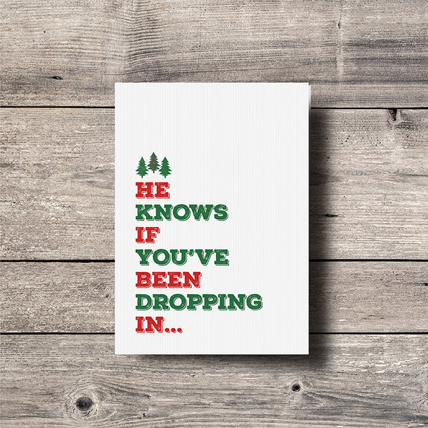 Dropping In Greeting Card