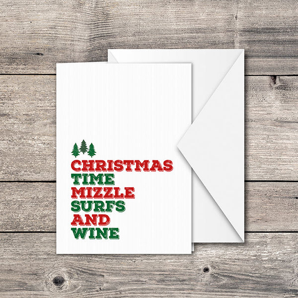 Mizzle Surfs Greeting Card