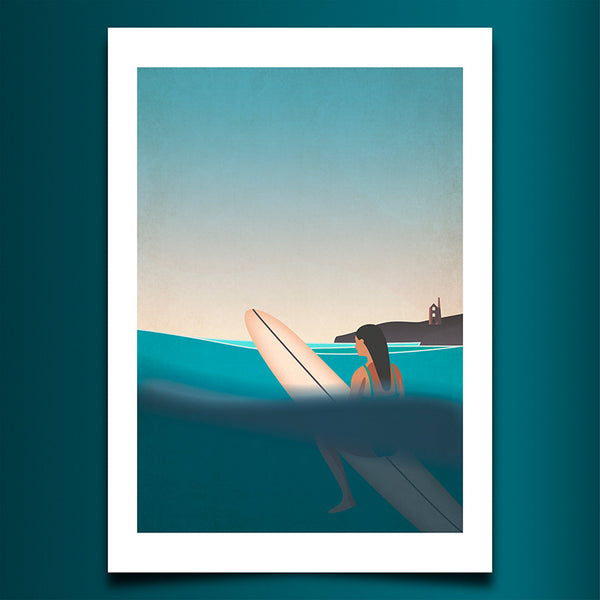 Good Times in the Badlands Art Print (Blue Sky Version)