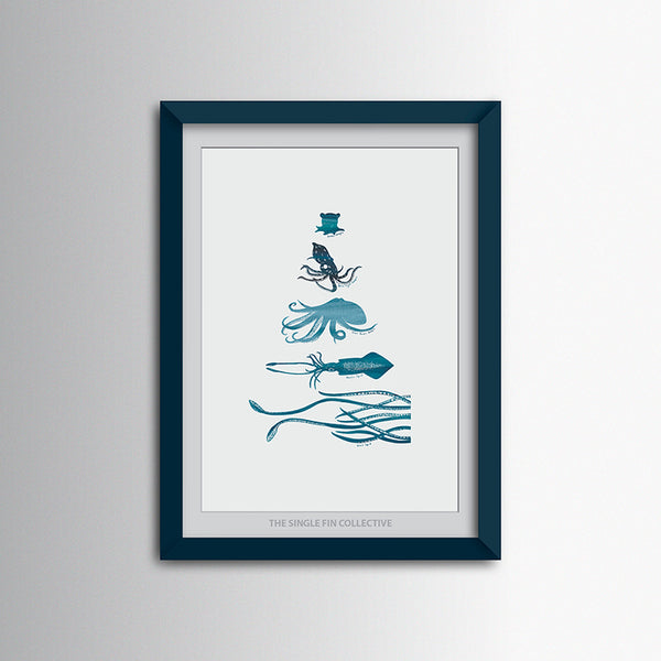 Octopus and Squid Species Art Print