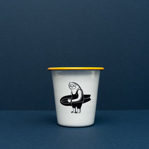 Surfed Out Sloth Enamel Tumbler