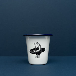 Surfed Out Sloth Enamel Tumbler