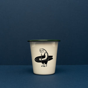 Surfed Out Sloth Enamel Tumbler