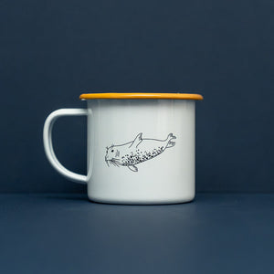 Swimming Seal Enamel Mug