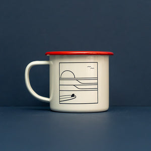 Sunrise Surf Enamel Mug
